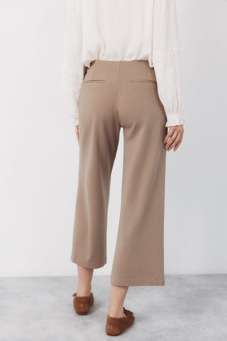 Pantalón Ancho de Punto Detalle Pinzas