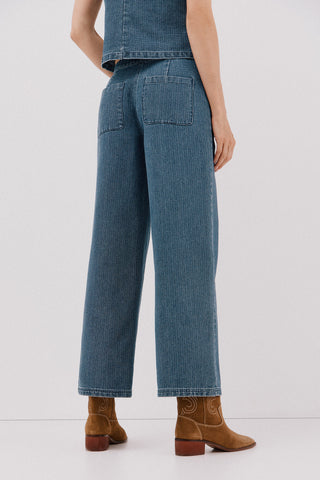 Jeans Talle Alto con Bolsillos