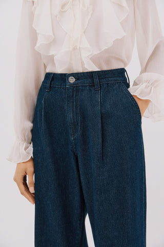 Jeans Talle Medio con Pinzas