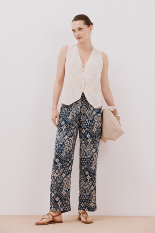 Pantalón con Cintura Elástica Estampado