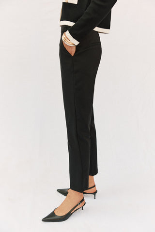 Pantalón Recto con Cintura Elástica