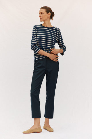 Pantalón Recto con Cintura Elástica