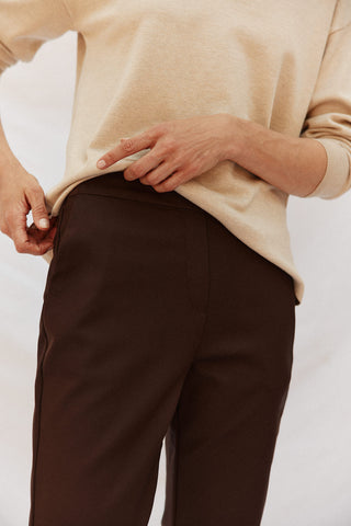 Pantalón Recto con Cintura Elástica