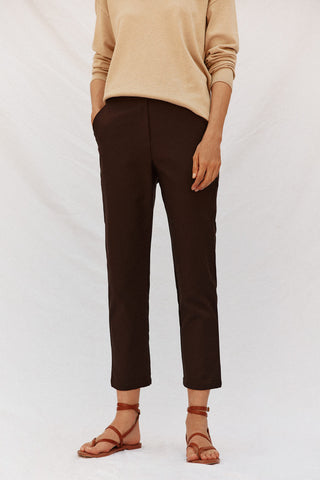 Pantalón Recto con Cintura Elástica