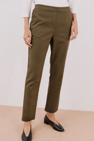 Pantalón Recto con Cintura Elástica