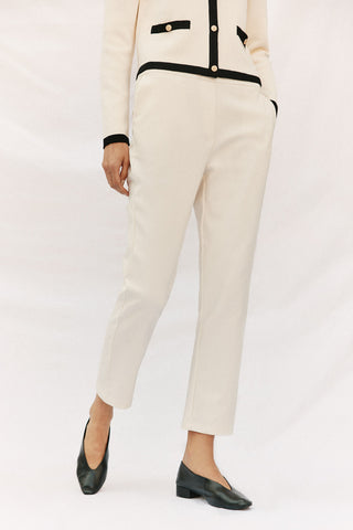 Pantalón Recto con Cintura Elástica