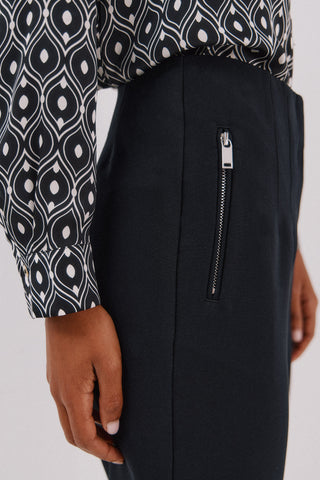 Pantalón Crop Talle Alto con Bolsillos