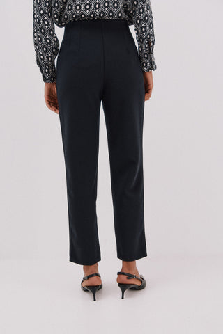 Pantalón Crop Talle Alto con Bolsillos