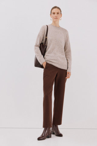 Pantalón Crop Talle Alto con Bolsillos