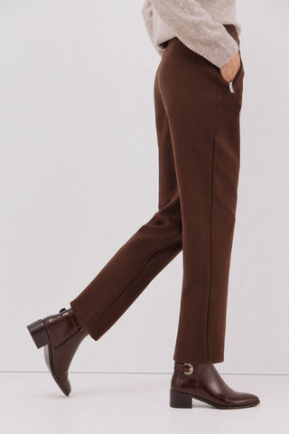 Pantalón Crop Talle Alto con Bolsillos