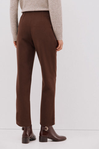 Pantalón Crop Talle Alto con Bolsillos