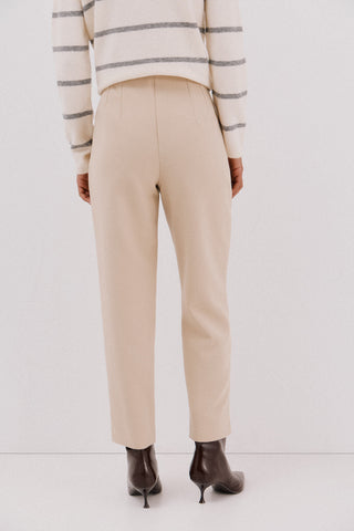 Pantalón Crop Talle Alto con Bolsillos