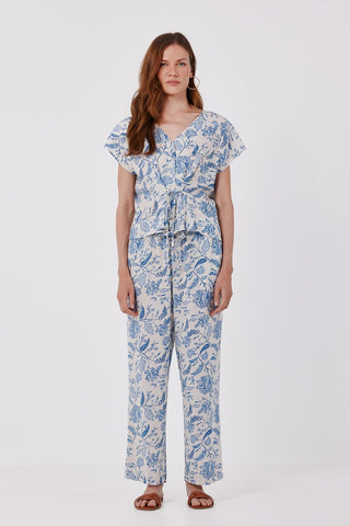 Pantalón con Cintura Elástica Estampado
