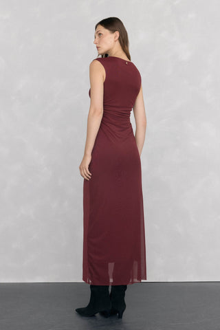 Vestido con Detalle Fruncido de Tul