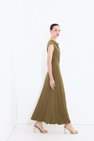 E. Vestido M/S Drapeado Circular.