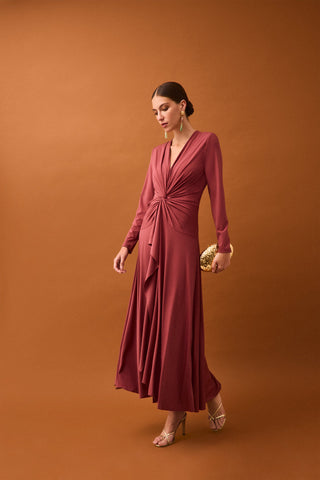 Vestido Circular Nudo Central.
