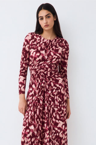Vestido M/L Circular Estampado.
