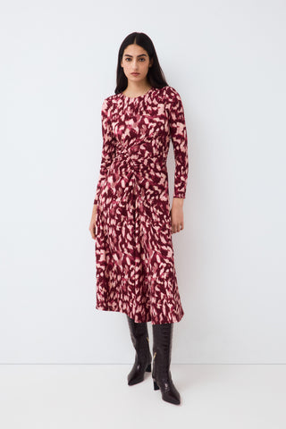 Vestido M/L Circular Estampado.