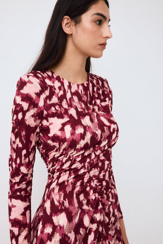 Vestido M/L Circular Estampado.