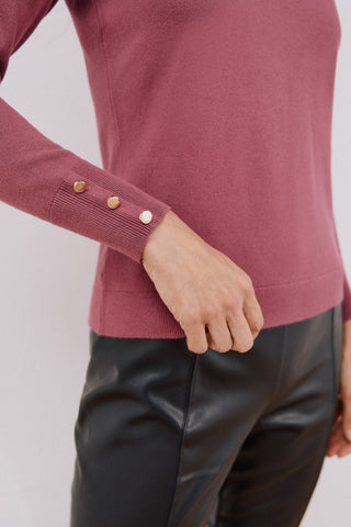 Sudadera Cuello Redondo con Detalles Acanalados