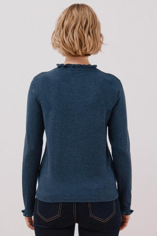 Sudadera Cuello Alto con Volantes
