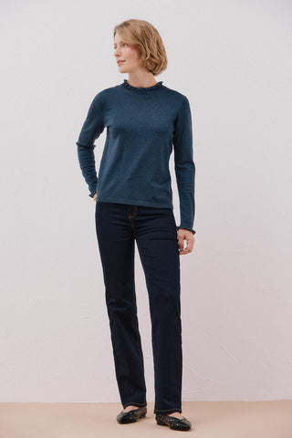 Sudadera Cuello Alto con Volantes