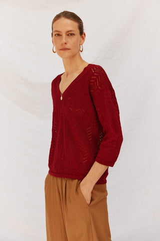 Sudadera Calada con Detalles Metalizados