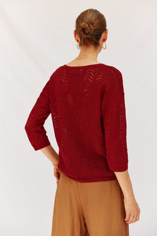 Sudadera Calada con Detalles Metalizados