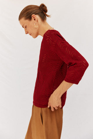 Sudadera Calada con Detalles Metalizados