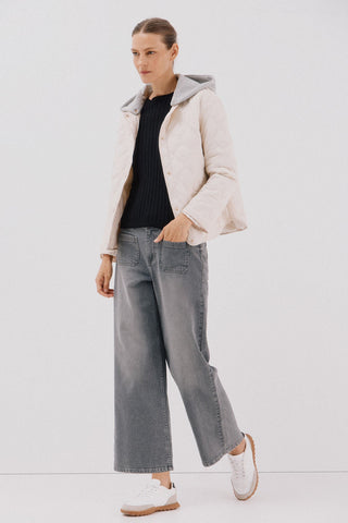 Sudadera Acanalada con Detalle Botones