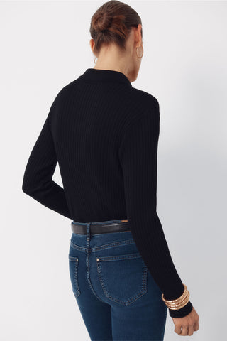 Camisa Manga Larga con Detalle Escote
