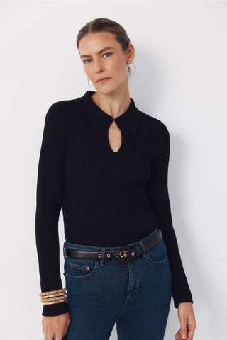 Camisa Manga Larga con Detalle Escote
