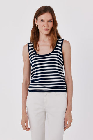 Camiseta sin Mangas con Estampado Rayas