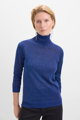 Sudadera Cuello Alto con Hilo Metalizado