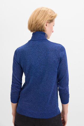 Sudadera Cuello Alto con Hilo Metalizado