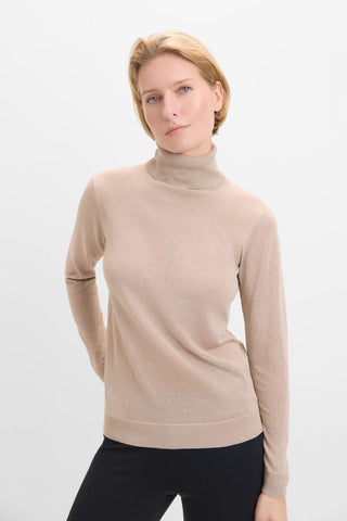 Sudadera Cuello Alto con Hilo Metalizado