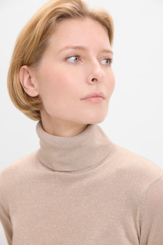 Sudadera Cuello Alto con Hilo Metalizado
