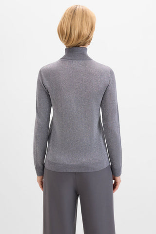 Sudadera Cuello Alto con Hilo Metalizado