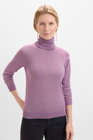 Sudadera Cuello Alto con Hilo Metalizado