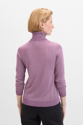 Sudadera Cuello Alto con Hilo Metalizado