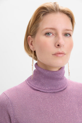 Sudadera Cuello Alto con Hilo Metalizado