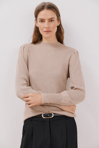 Sudadera Cuello Alto con Hilo Metalizado