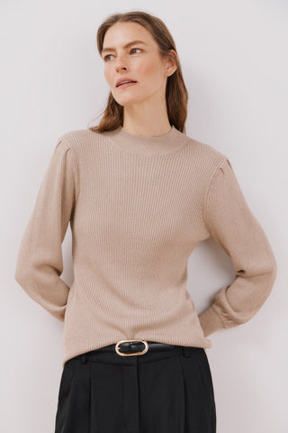 Sudadera Cuello Alto con Hilo Metalizado