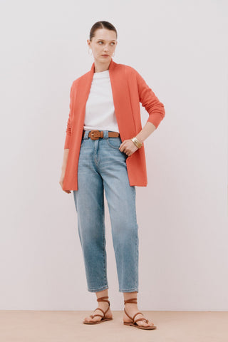 Cárdigan Largo con Detalle Acanalado