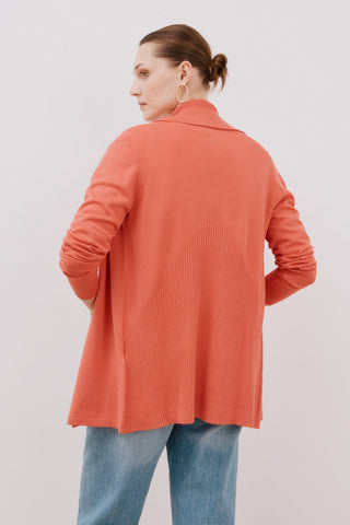 Cárdigan Largo con Detalle Acanalado