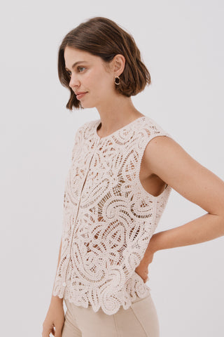 Chaleco Semitransparente de Crochet