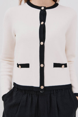 Chaqueta de Punto con Detalles Acanalados