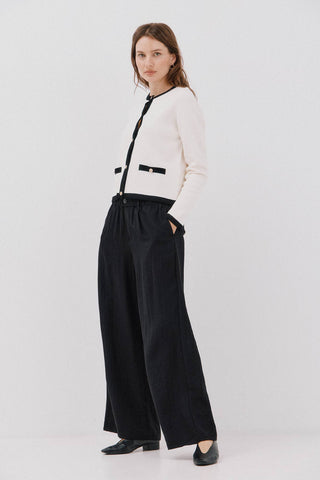 Chaqueta de Punto con Detalles Acanalados