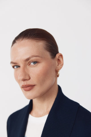 Cárdigan Largo Abierto con Cuello Chal