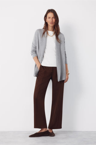 Cárdigan Largo Abierto con Cuello Chal